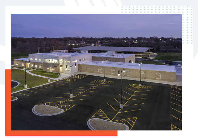 Close up of a wastewater treatment process at a plant