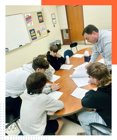 High school students in a classroom